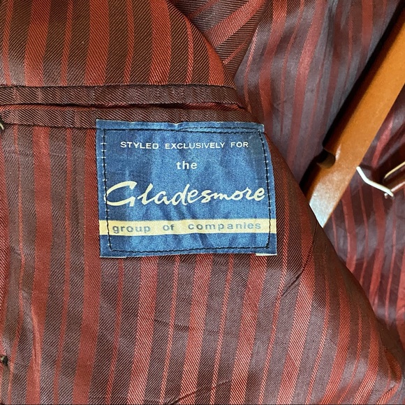 Vintage Blazer 60s Unisex wool pinstripe double breasted Mod Suitcoat Wool sz 10 - Picture 9 of 17